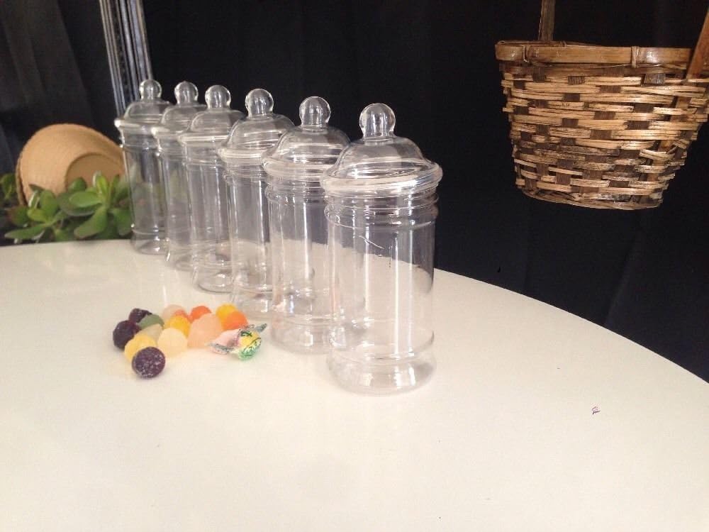 15 x 500ML Plastic Victorian/Retro Empty Sweet Jars (15 x 500ML)