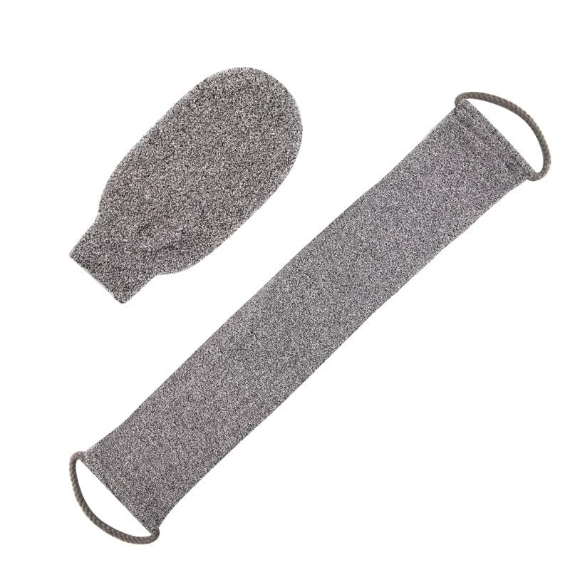 Set De 2 Guantes Exfoliantes De Bambú Para Espalda Y Cuerpo, Accesorios Ecológicos Y Suaves Para Una Limpieza Profunda E Para Una Piel Radiante Y Saludable, Perfectos Para Hombres Y Mujeres