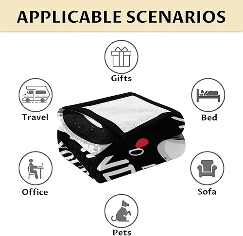 Miniatura 59 de Manta de panda personalizada con nombre, 30 x 40 pulgadas, bonita manta para niños, mantas de felpa suave colorida para sofá, oficina