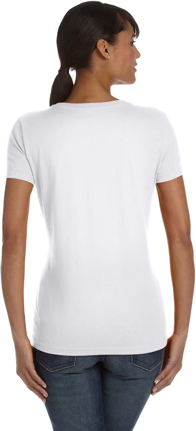Fruit of the Loom Ladies' 5 oz. HD Cotton™ V-Neck T-Shirt 2XL WHITE - Image 3