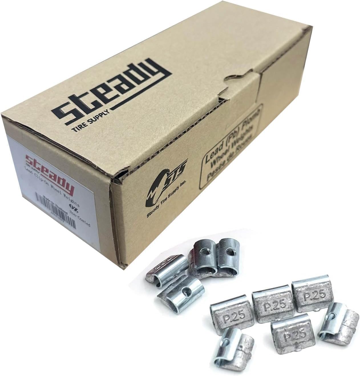 Generic Wheel Weights P Type Uncoated Lead Clip On (1.50 oz - 50 Pack)