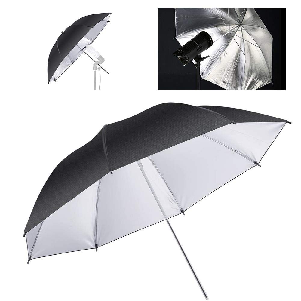 6x 84cm professionale studio fotografico pieghevole ombrello diffusore riflettente, bianco traslucido, argento nero, oro nero, per ritratto riflettente foto