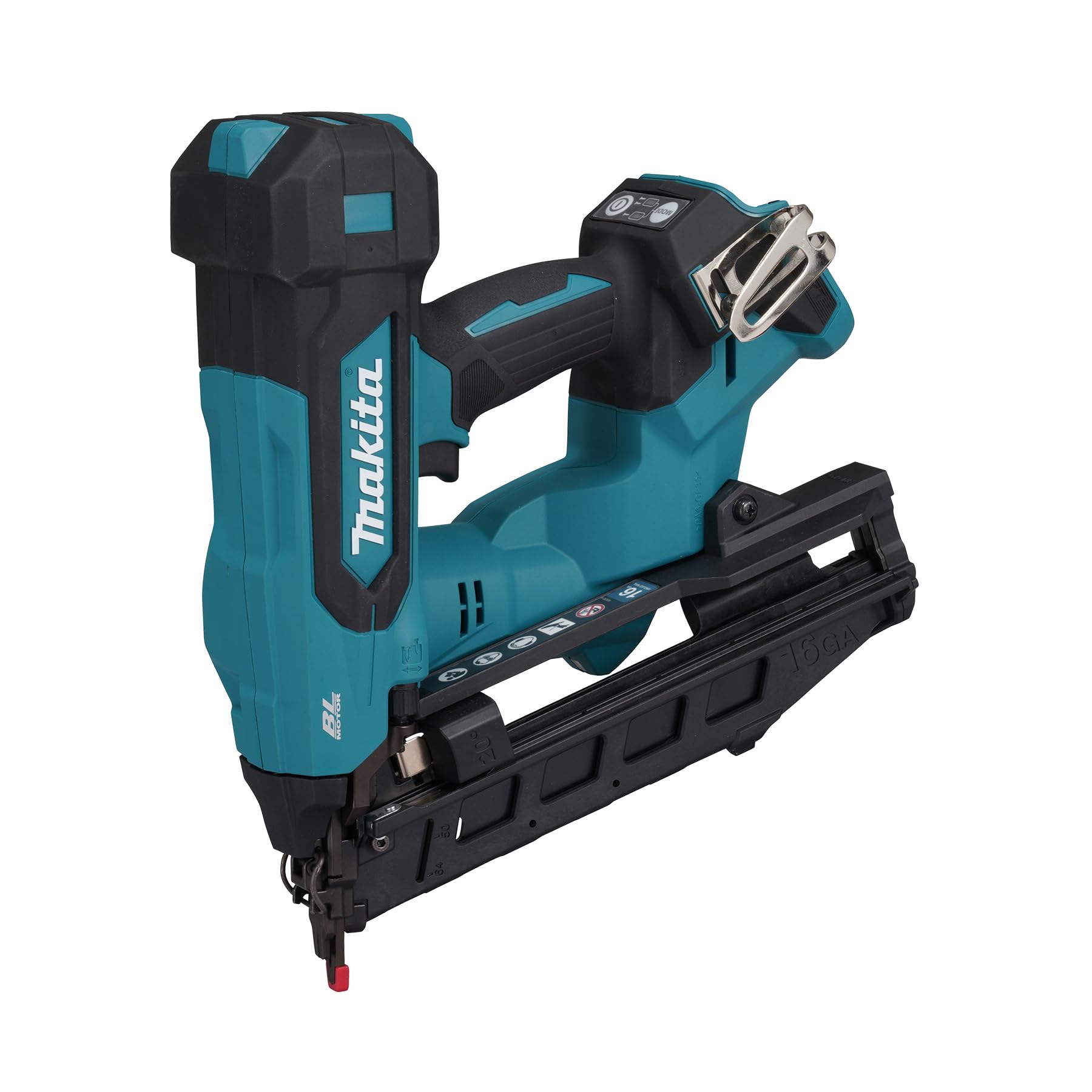 Makita DBN610Z 18 V LXT kabelloser Finish-Nagler, 16-Gauge, abgewinkelte Nägel