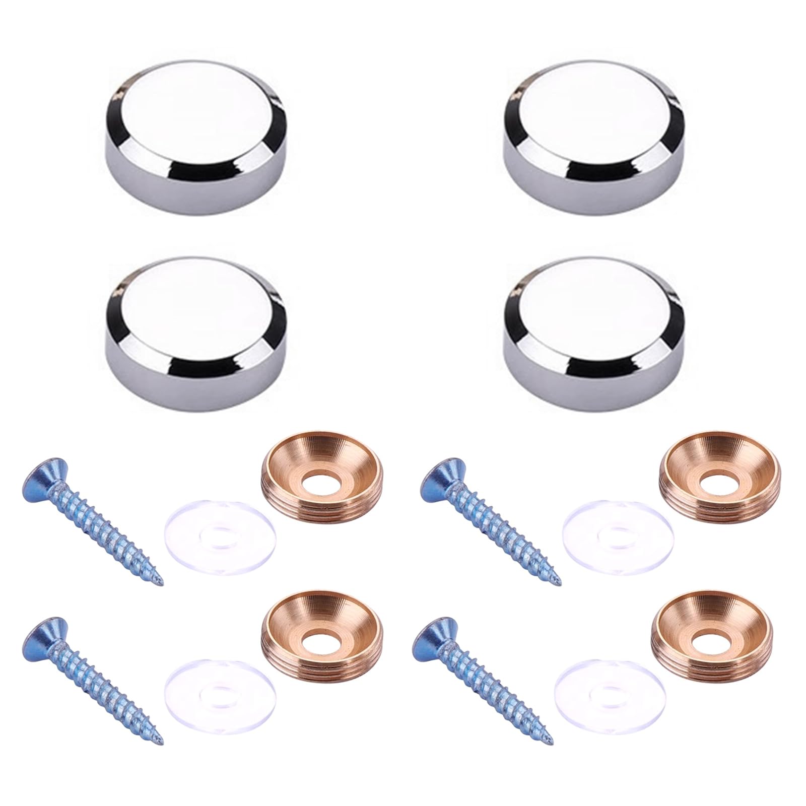 4Pcs Glass Screws Caps Covers Nails Fasteners Advertising Nails Caps Fasteners Hardware for Decorative Glass Enduring