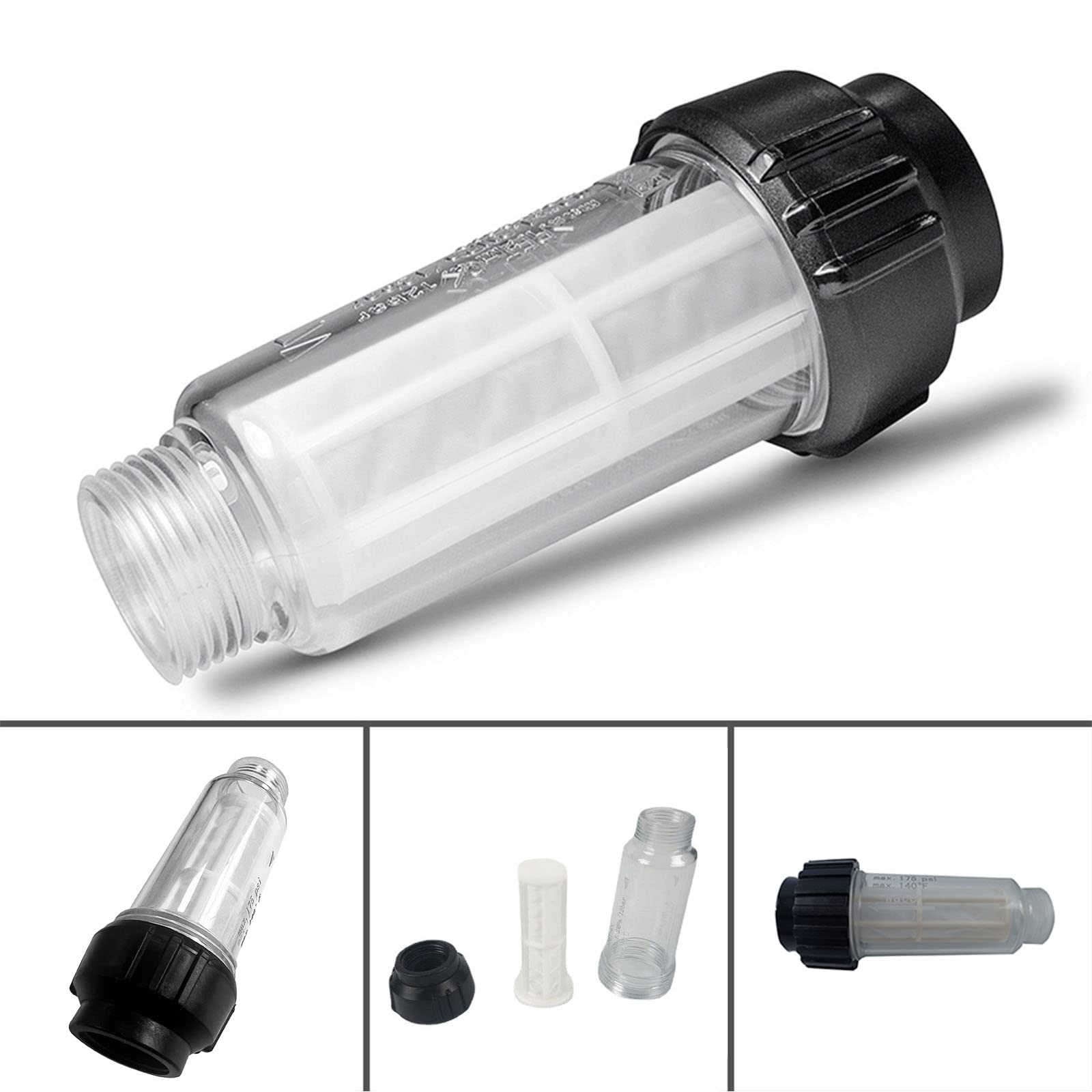 Filtri Per Idropulitrici,Zliger 4 Pack Filtro Per Acqua Per Idropulitrice Filtro Acqua Camper Filtro Acqua Per 4.730-059.0 Filtro Per Idropulitrici Di Ricambio Con Raccordo Da 3/4