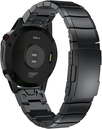 Miniatura 4 de Correa de reloj de acero inoxidable de ajuste rápido de 0.866 in para Garmin Fenix 5 5X 6 6XPro 3HRSolarEnduroDescent MK1 Mk2 Mk2i (color A, tamaño