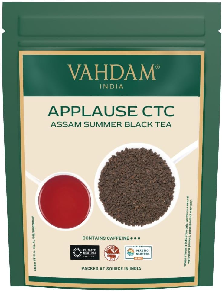 Assam CTC Black Tea Loose Leaf 170+ cups (12oz) STRONG, BOLD & RICH Loose Leaf | Pure Assam Chai Tea | Pure Unblended Single Origin Black Tea | Vacuum Sealed