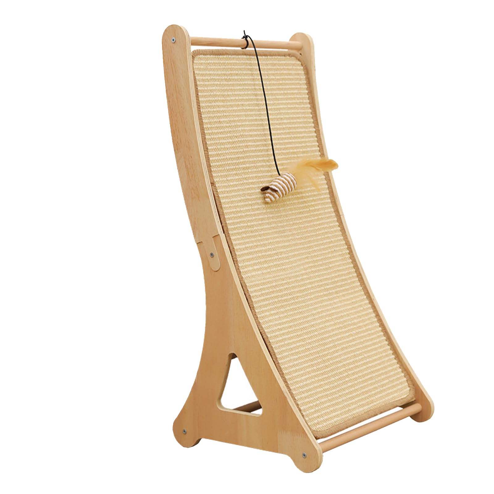 Vertikaler Katzenkratzer, Sisal und Holz Kombination, aktives