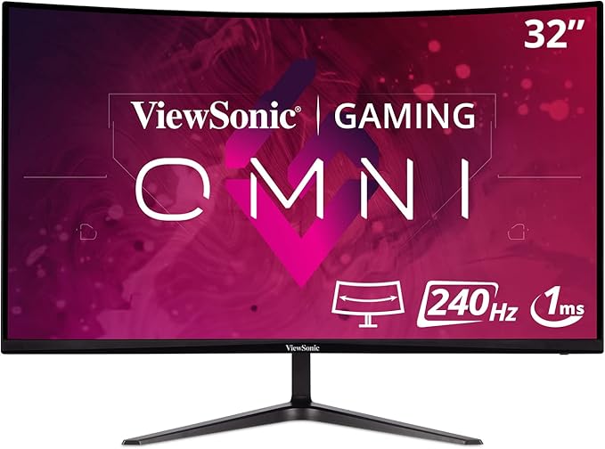 الرئيسية ViewSonic OMNI VX3219 1080P VA 32" 240Hz 1ms Curved