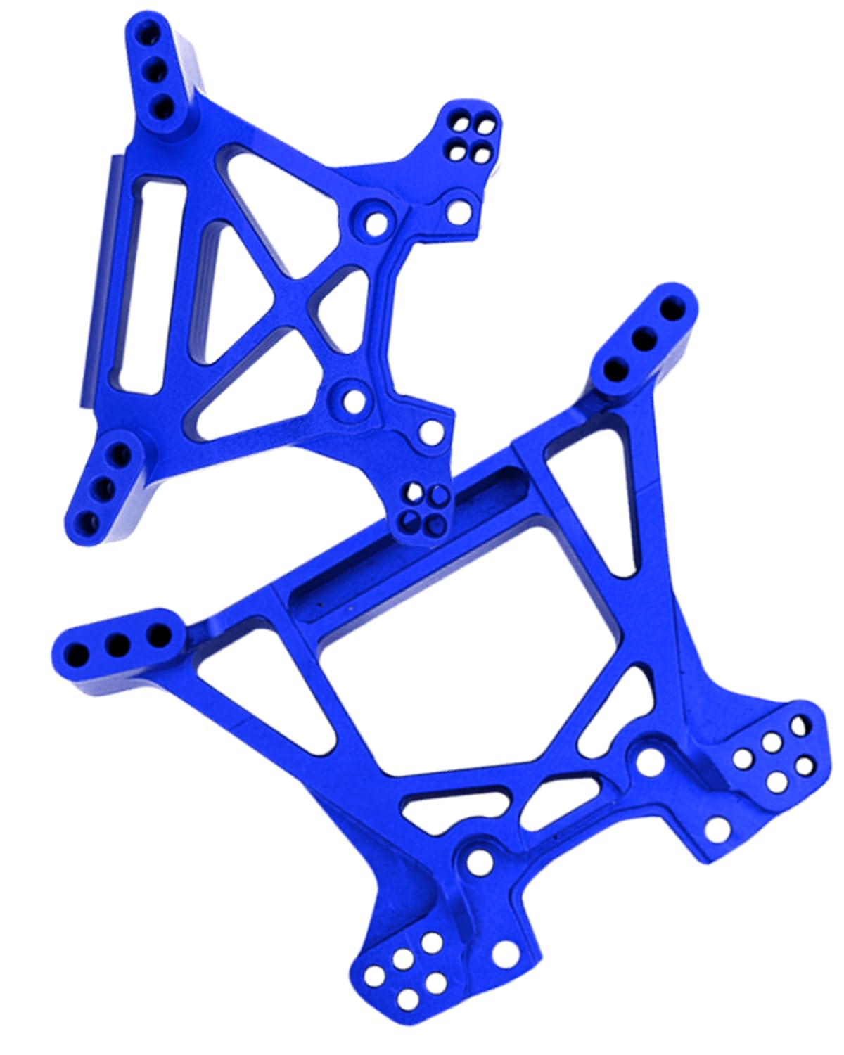 Rcarmumb RC Alloy Front Rear Shock Tower Upgrades Part for Rustler 4x4/Rustler VXL 4x4 4WD,Replaces 6738 6739,Navy Blue