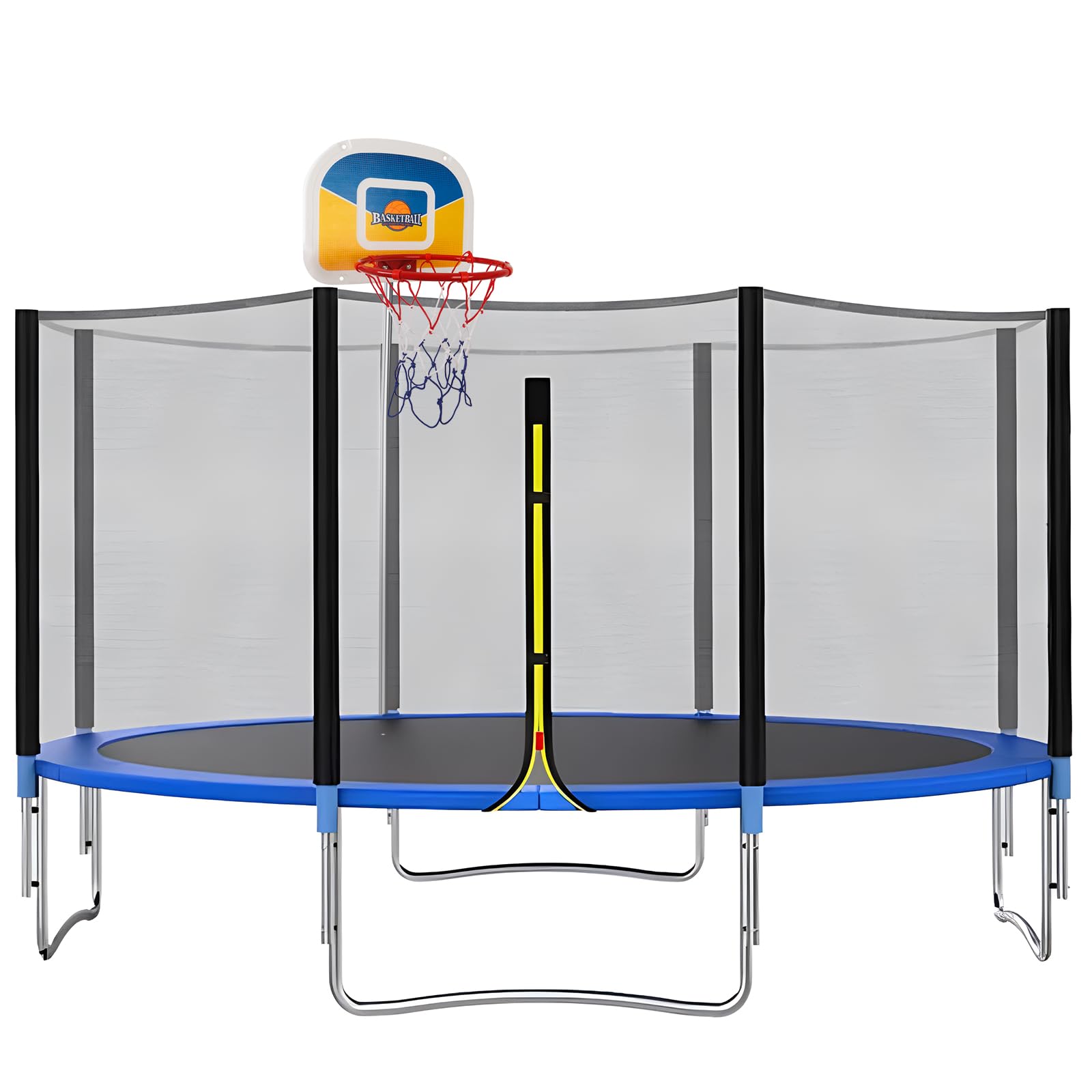 Trampolin Basketballkorb, Basketballkorb für Trampolin mit Pumpe und 2 Mini-Ball, stabil für Kleinkinder und Kinder, Fit für gerade Stange