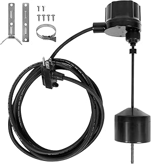 WASSERMANN Vertical Float Switch with 10FT Cable (Piggyback Plug), AC 115V/230V 16Amps, Mechanical Sump