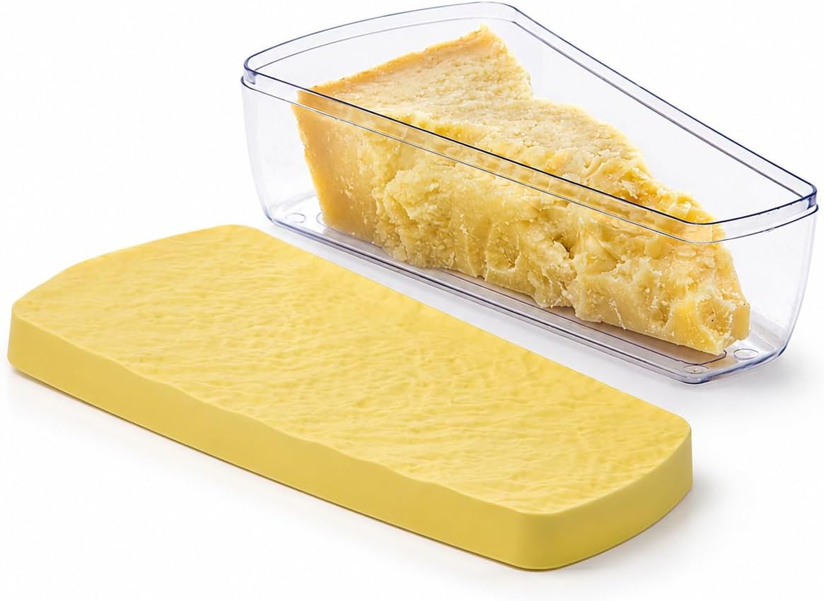 Snips Parmesan Wedge Container 0.9 L for Fridge, Made in Italy | For one Parmesan or Grana Padano wedge, 22 x 12 x 7 cm, Dishwasher Safe, Made in Italy