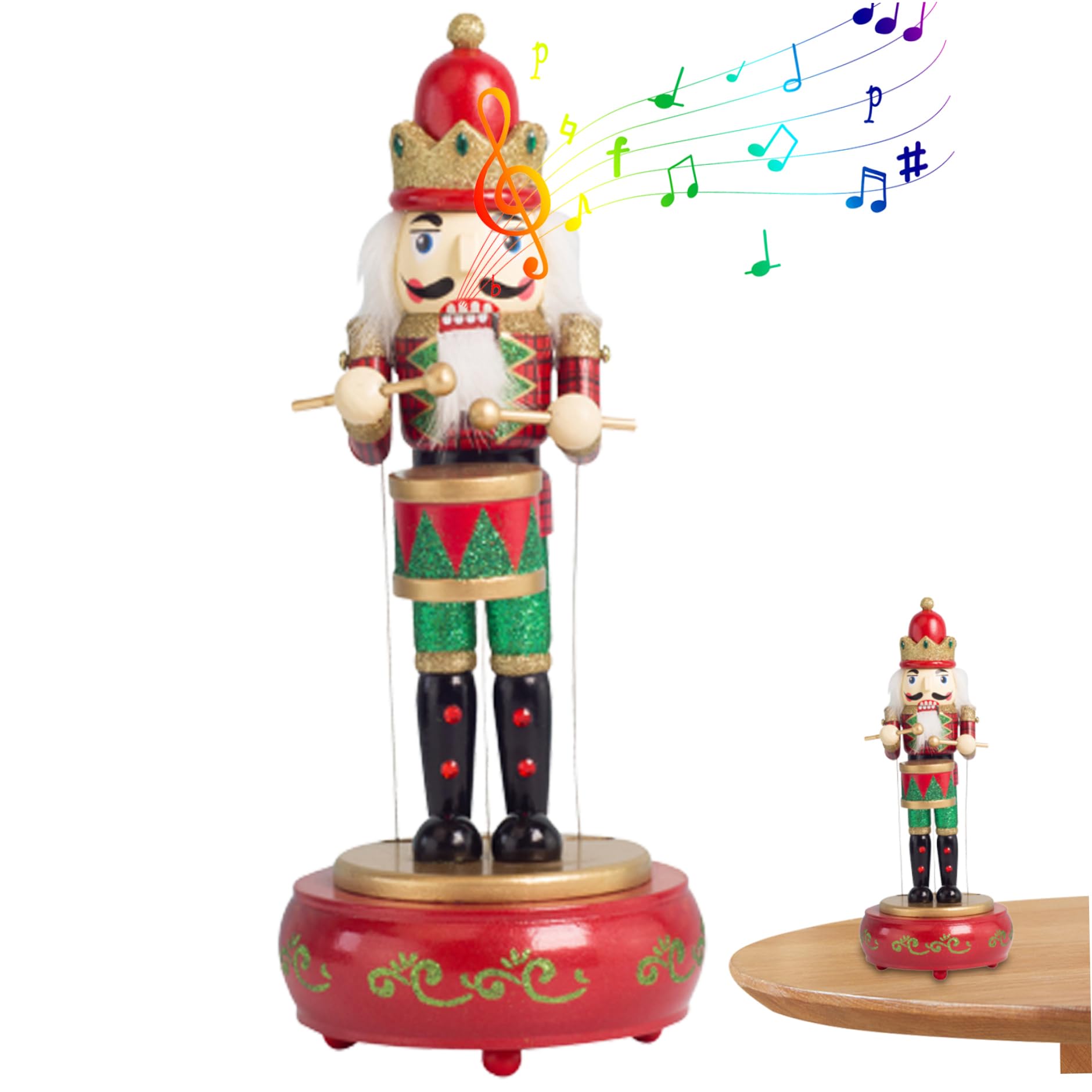 Casse-Noisette boîte à musique en bois pour illuminer vos soirées et tables de Noël