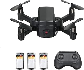 Mini drone RC com câmera 720P RC Quadcopter com função modo sem cabeça um botão decolagem aterrissagem trajetória v?o 3 bateria CAIJI