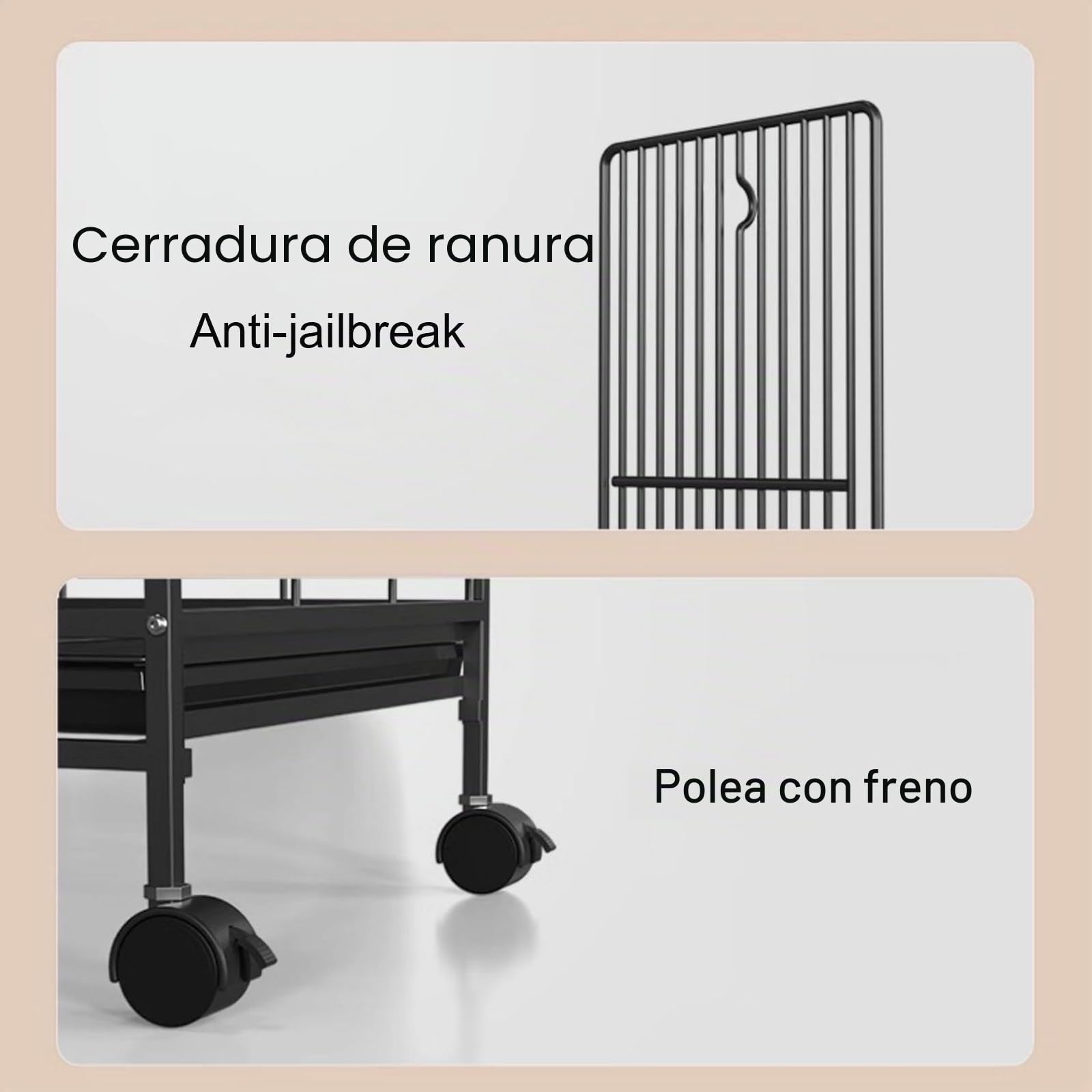 Voladera, Jaula Loro Grande, con Diseño De Tragaluz y Poleas Extraíbles, for Cacatúas, Loros del Sol, Cotorras De Mejillas Verdes y Tórtolas(Black,24 * 16.5 * 31in)