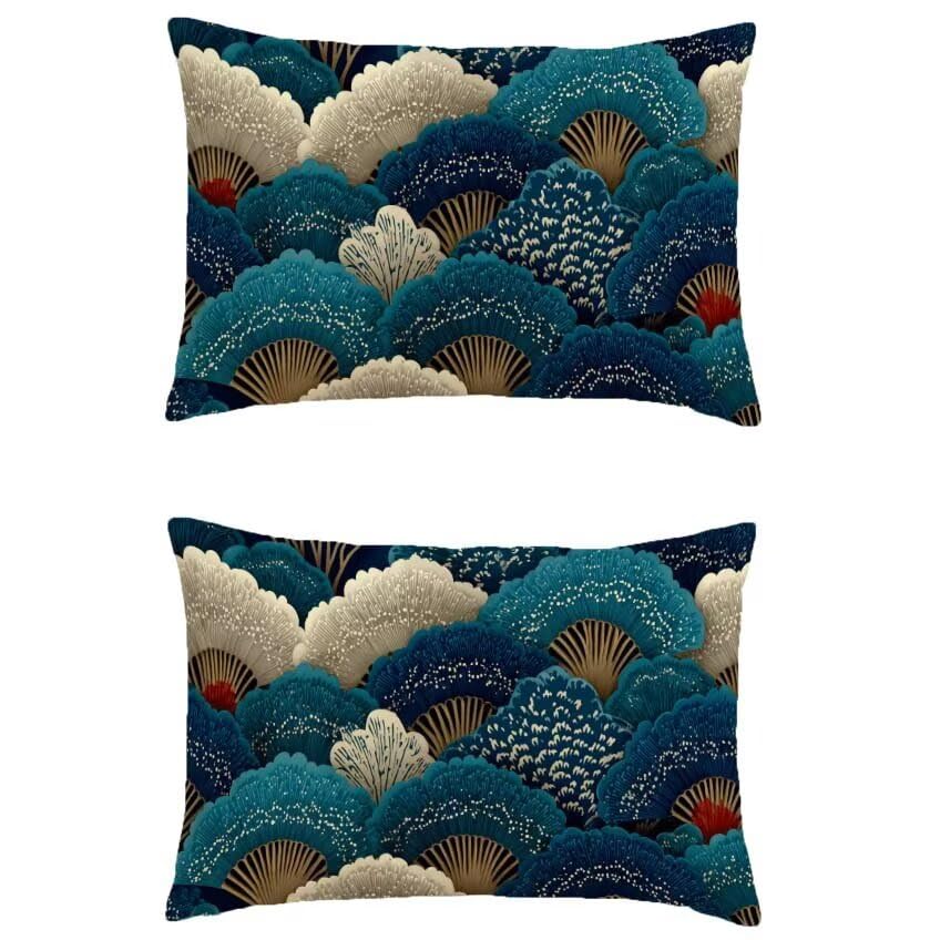 Taie oreiller turquoise imperméable 50x90cm, une idée de gift automne pour décoration maison