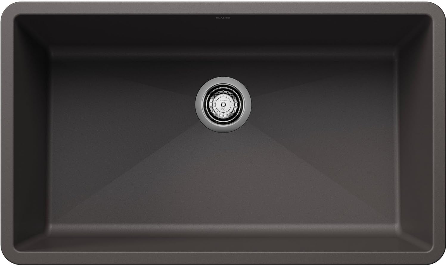 BLANCO, Cinder 441478 PRECIS SILGRANIT Super Single Undermount Kitchen Sink, 32" X 19"