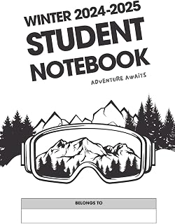 Student Ski Season Notebook | Snow Notes | Fun & Actionable Lesson Feedback | Colouring Page, Season Goal Setting and Reflection: Winter 2024-2025