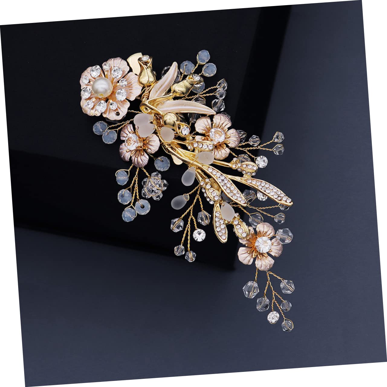 MAGICLULU 4 Stück Braut Haarnadel haarschmuck Haarspangen Kopfbedeckungen für Damen Hochzeitskopfschmuck für die Braut Haarklammer Haarnadel Haarspange Strasssteine Ausgabekarte