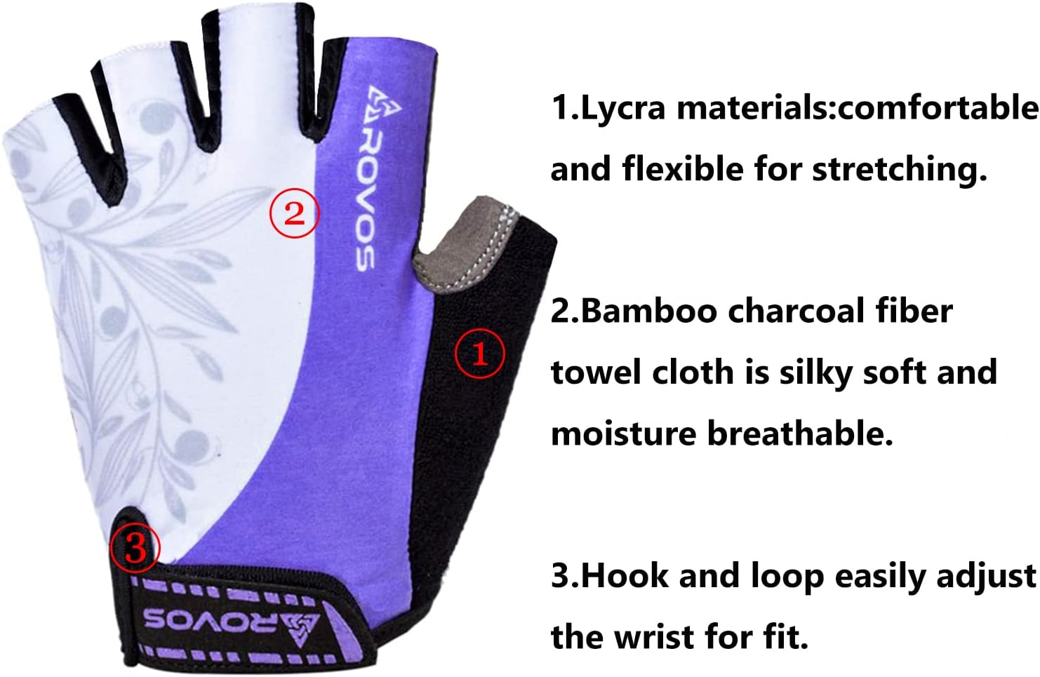Cycling Gloves for Men & Women - 5MM Anti-Slip Shock-Absorbing Gel Pad, Lightweight & Breathable Half Finger Design for Mountain Cycling, Gym, Motorcycle, Outdoor Sports