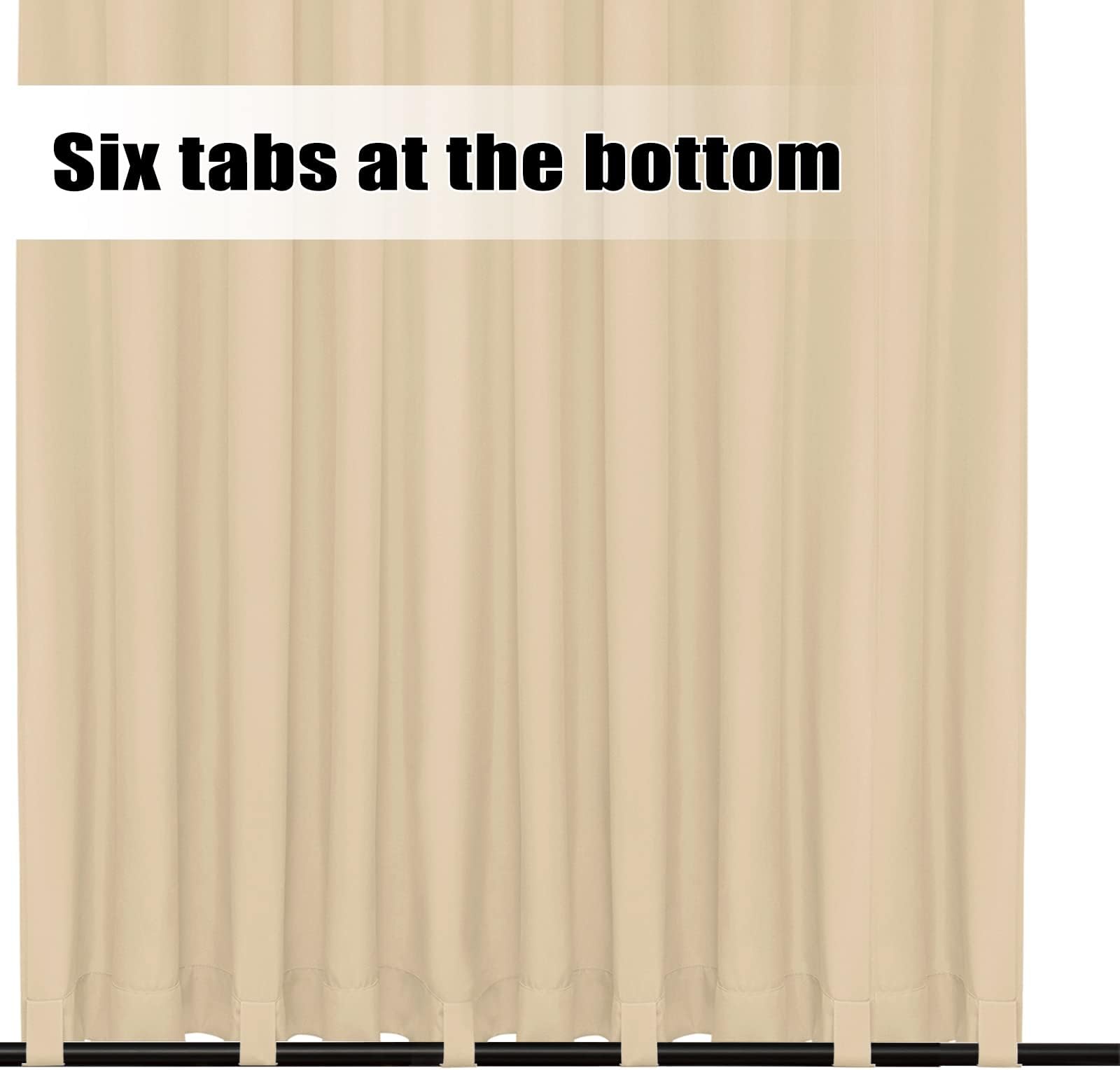 Easy-Going Outdoor Curtains Waterproof Windproof Weatherproof Curtain for Patio, Cabana, Porch, Pergola and Gazebo, Grommet Top and Tab Bottom Drape, 1 Panel, 150x108 inch, Beige