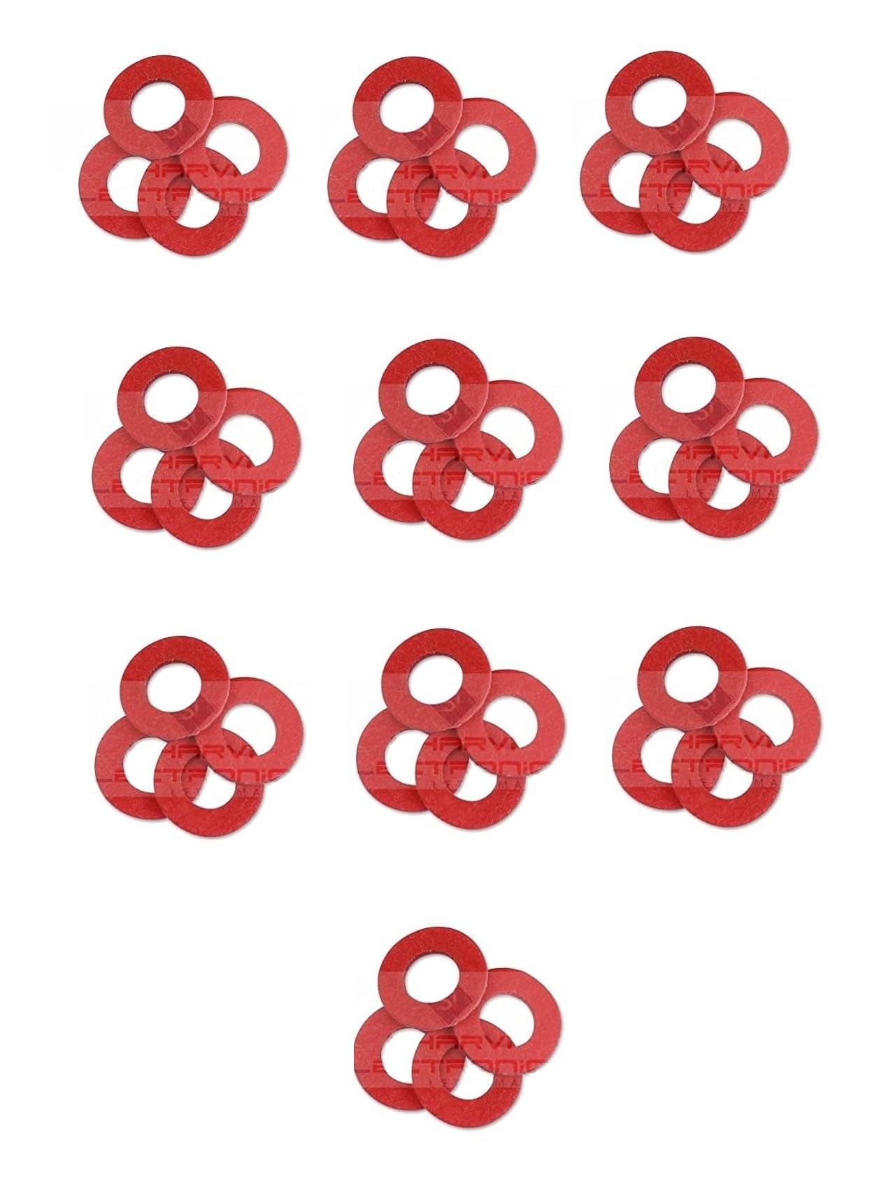 3x8x0.8mm Insulated Fiber Washers Red - 40 Pieces Pack : Amazon.in