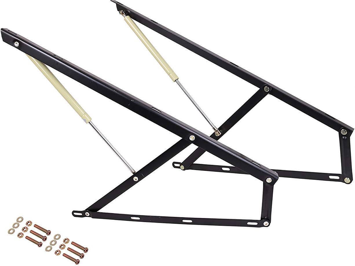 3FT Hydraulic Bed Lift Mechanisms for Sofa Bed Box Storage Space Saving DIY Project Hardware,Black