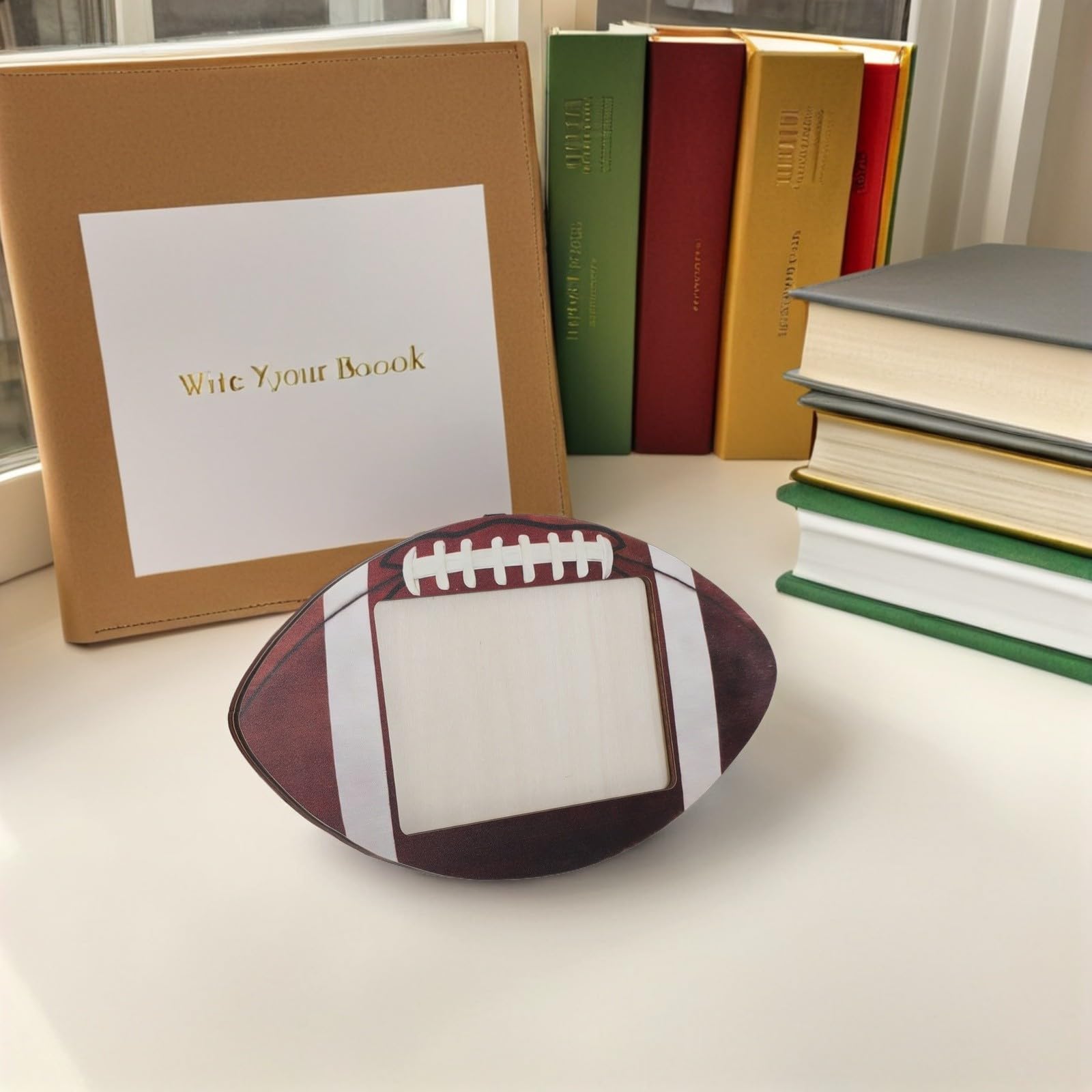 BESTonZON 6 Piezas Marco de Fotos de Madera Marrón de 6x4 Pulgadas para Escritorio con Diseño Deportivo, Decoración Rústica Versátil y Duradera para Eventos Deportivos y Fiestas