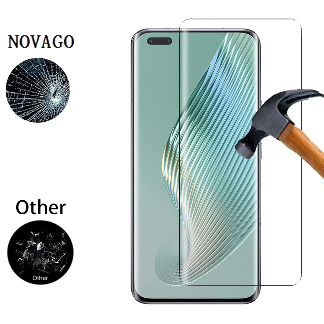 Paquete De 3 Protectores De Pantalla De Vidrio Templado Compatibles Con Honor Magic 5 [dureza 9H] [Alta Definición