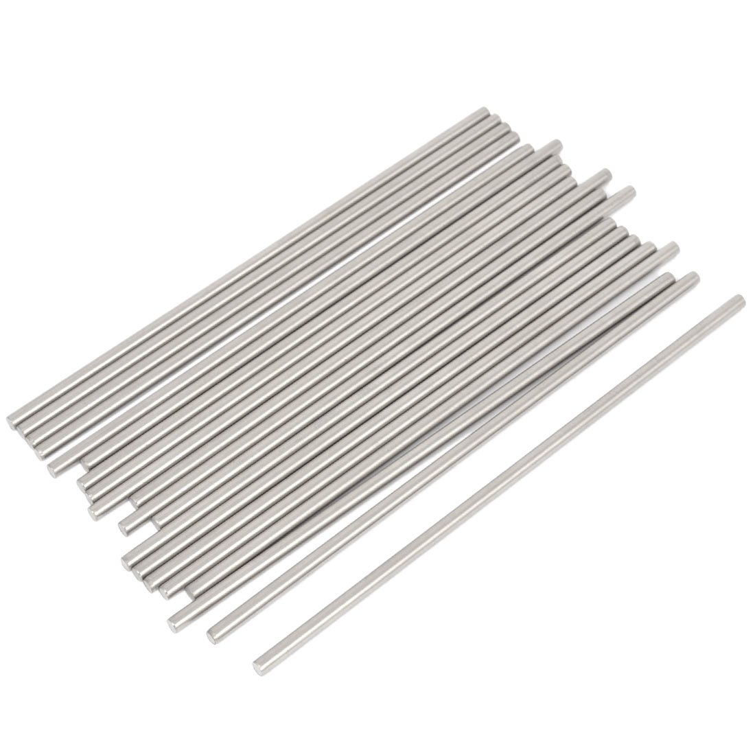 Uxcell Silver Sourcingmap 20 Pcs Rc Airplane Stainless Steel Round Rods Axles Bars 3Mm X 110Mm