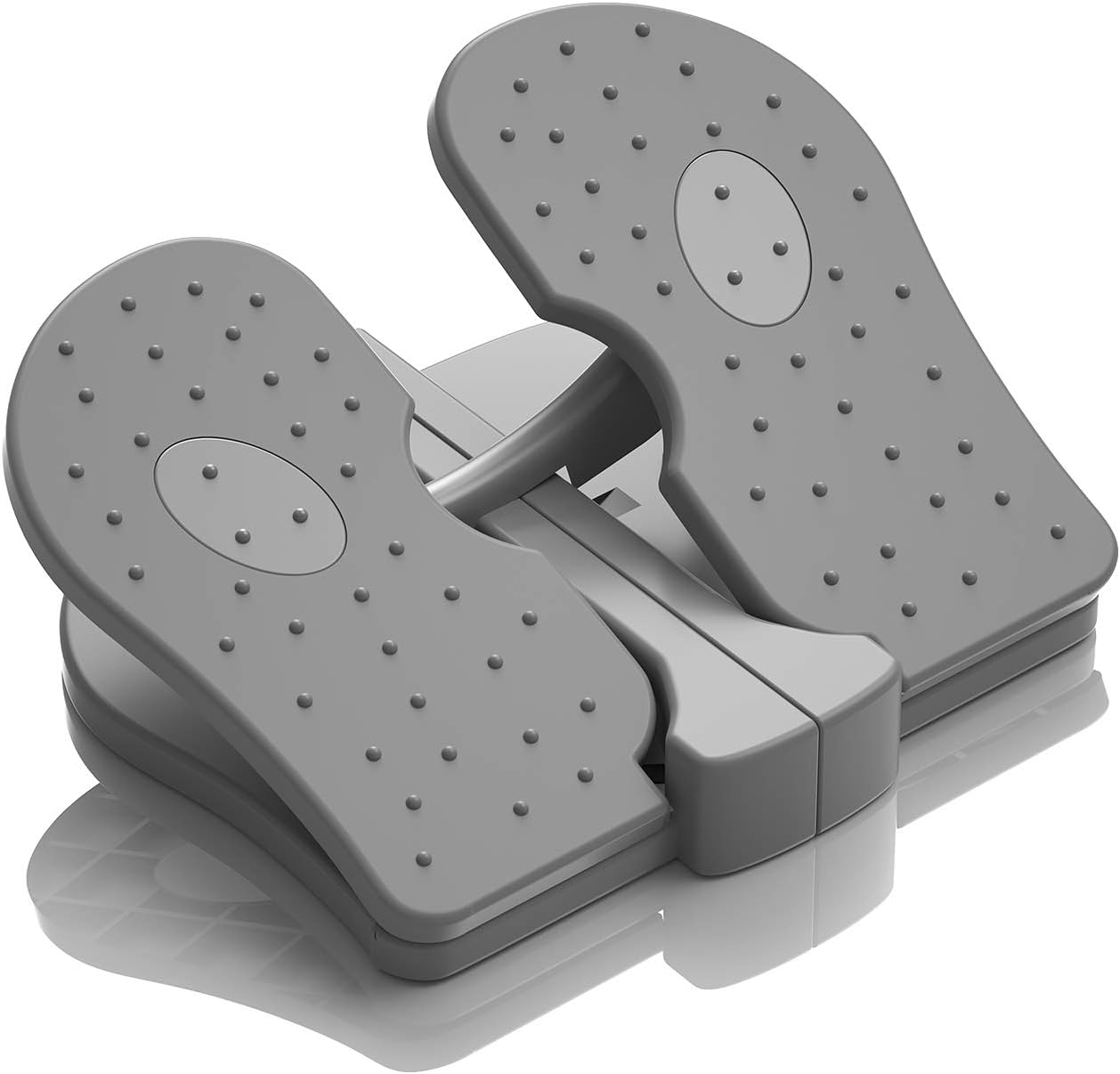 MBB Mini Stepper,Under Desk Pedal Exerciser,Folding Colorful Foot Peddle,Physical Therapy Leg Exercisers Peddle,Relieves Varicose Veins Gray Color