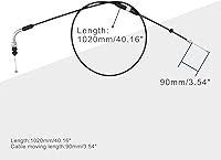 Vista 2 de GOOFIT Reemplazo del cable del acelerador de 40.16 pulgadas para scooter de motor GY6 de 150 cc ATV