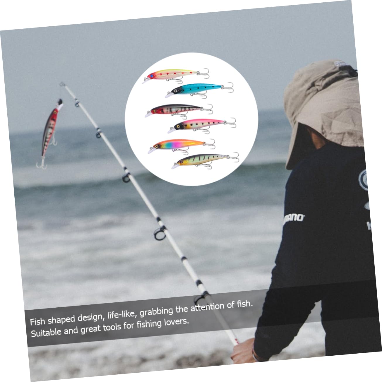 ifundom 3 Series Señuelo Cebo Largo Pequeño Oms Accesorios Señuelos De Pesca Nadar Señuelo De Natación Biónico Señuelo De Pesca En Hielo Material Plastico Abs Color Aleatorio 6 Piezas*3