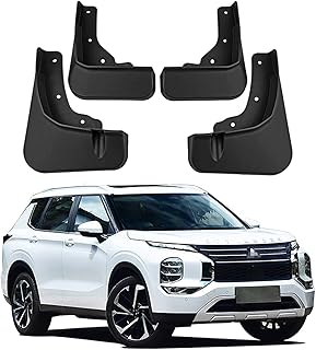 DLYAXFG Car Mud Flaps Kit Mudguard Fender Replacement for M-itsubishi Outlander 2023 Molded Custom Front and Rear Mudflaps Splash Guards Fender Flares Auto Accessories 4-PC Set