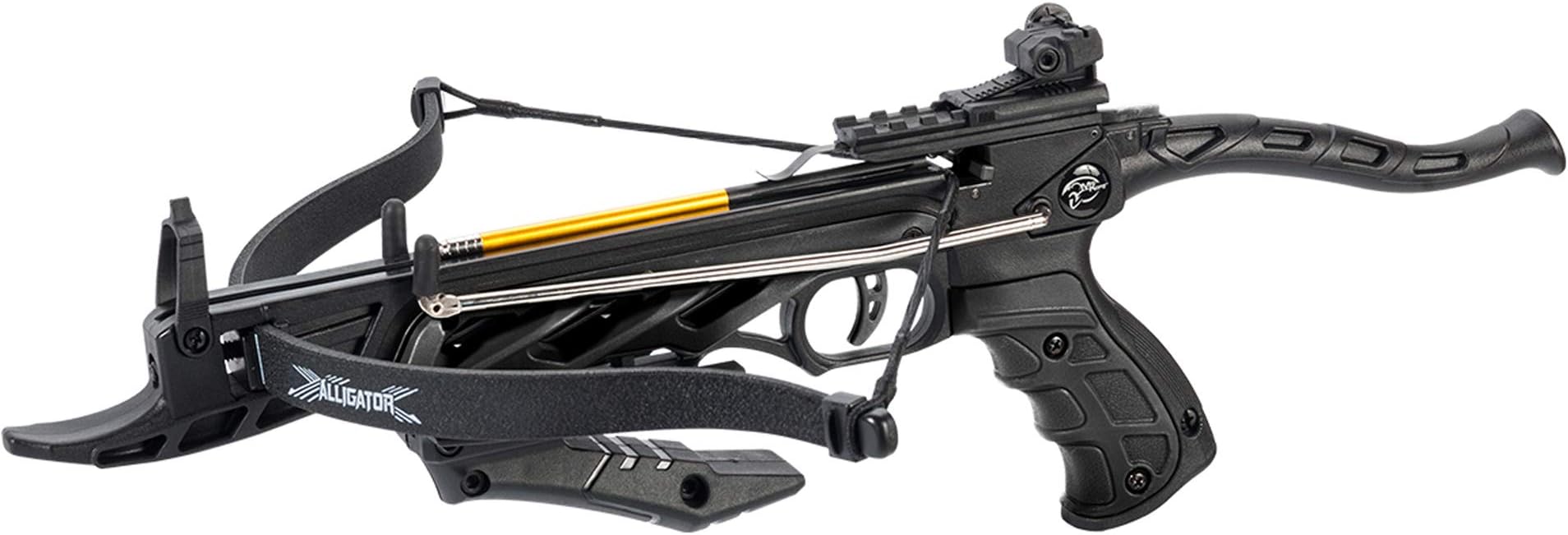 80lbs Aligator Black Self Cocking Crossbow 225+ FPS + 3pc Arrows
