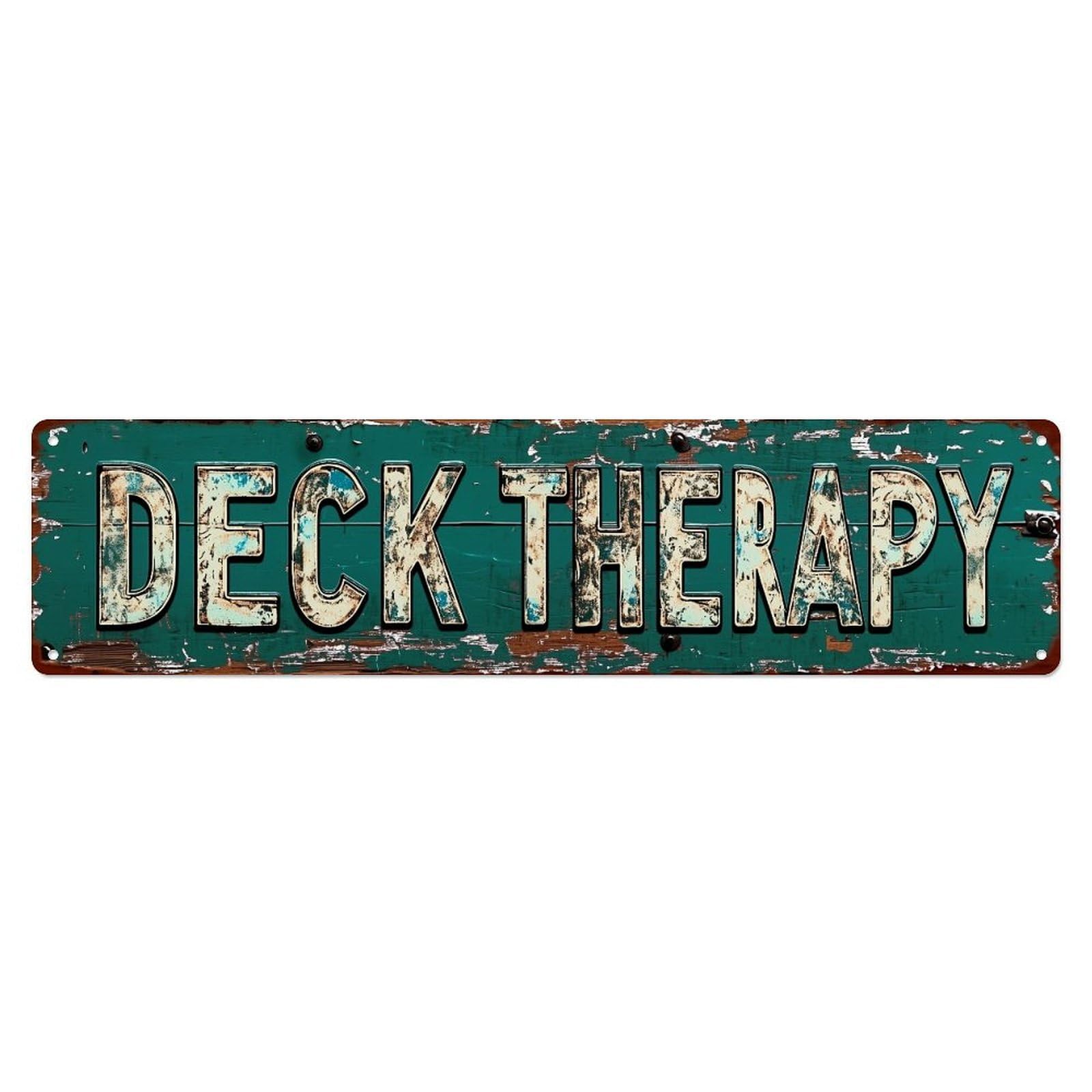 Distressed Teal Wood Sign Metal Tin Sign Plaque