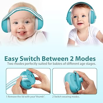 Casque Anti-Bruit Bébé Aolso 2-en-1 - Protection Auditive 0-5 Ans - Améliore Le Sommeil - Gris