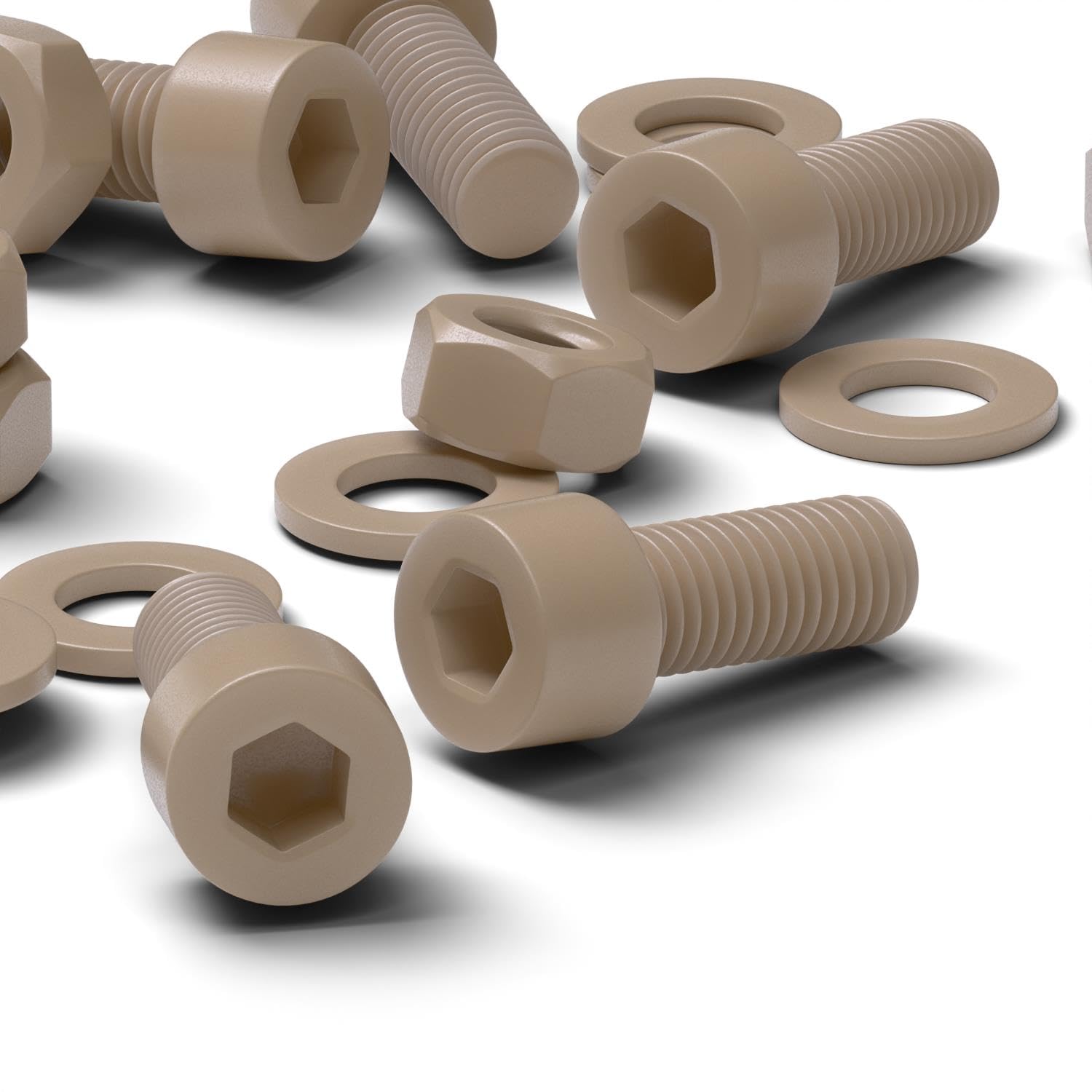 Vis en PEEK M8 x 20 mm anti-corrosion pour remplacer les boulons métalliques conducteurs