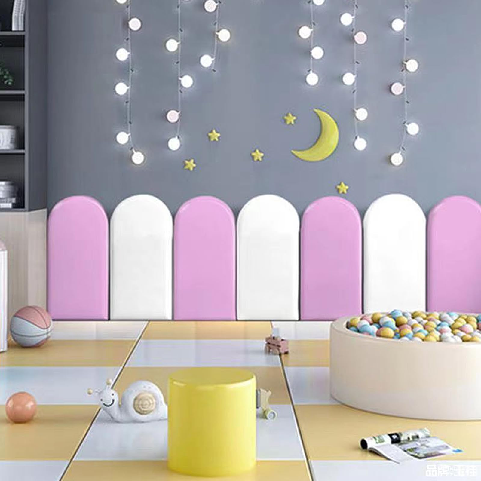 Paneles murales 3D adhesivos de poliuretano impermeables para habitación infantil, acolchados, cojín para colgar en la cabecera, cama