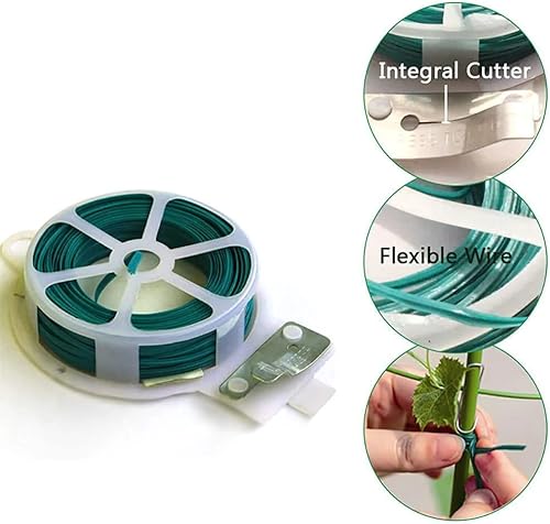 Miniatura 8 de Estacas de jardín de 15 de pulgada de diámetro y 1 pie de FRP para trepar, tomate, pepino, fresa, frijol, paquete de 50, verde oscuro