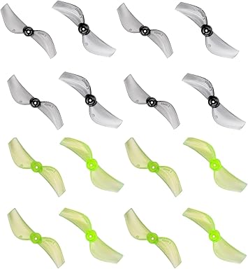 Gemfan 35MMS 2-Blade PC Props with 1mm Compatible 0802 Brushless Motor for Tiny Whoop Quadcopter 16pcs 8CW 8CCW