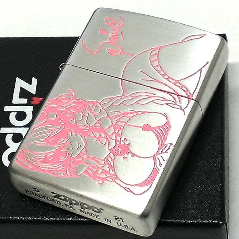 Amazon.co.jp: ZIPPO ライター すーぱーそに子 シルバー ジッポ 可愛い 