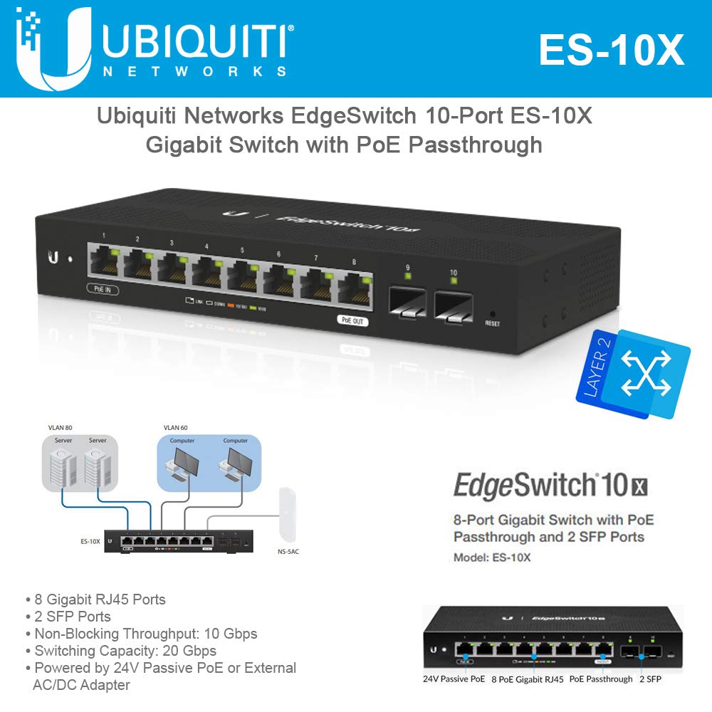 Buy UBNT Systems EdgeSwitch 10Port ES10X Gigabit Switch SFP with PoE
