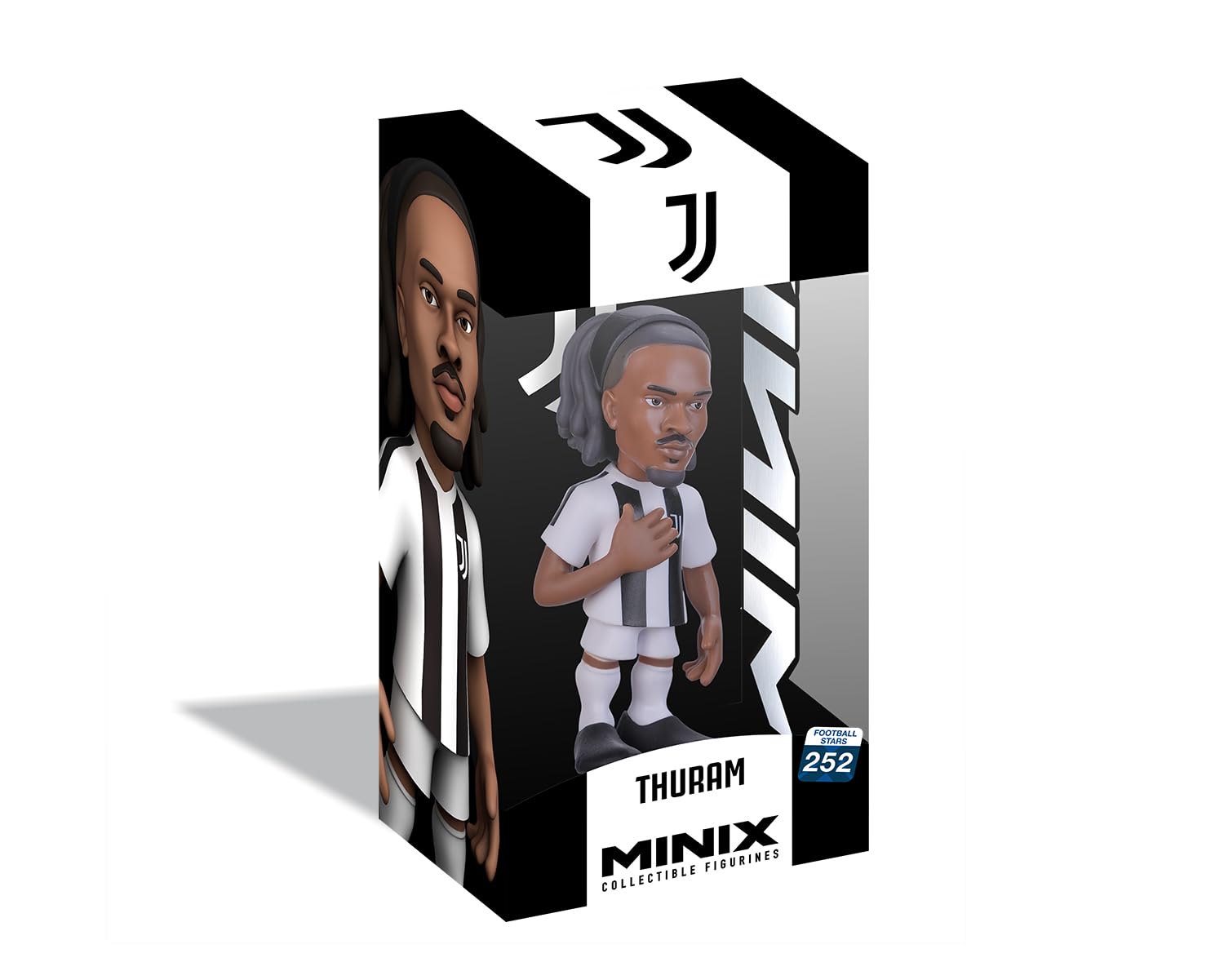 MINIX - Football Stars #252 - Juventus - Khephren Thuram - Collectible Figure 12 cm, White, Black