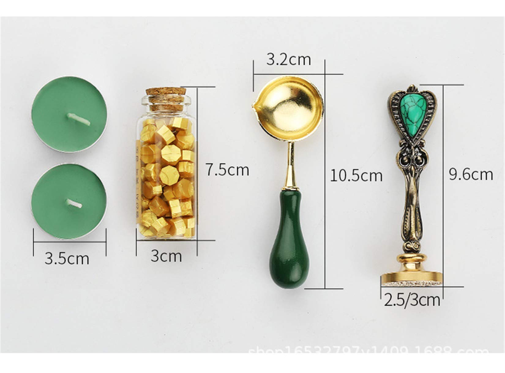 Kit Sigillo Di Cera Retro - Timbro Per Lettere E Inviti