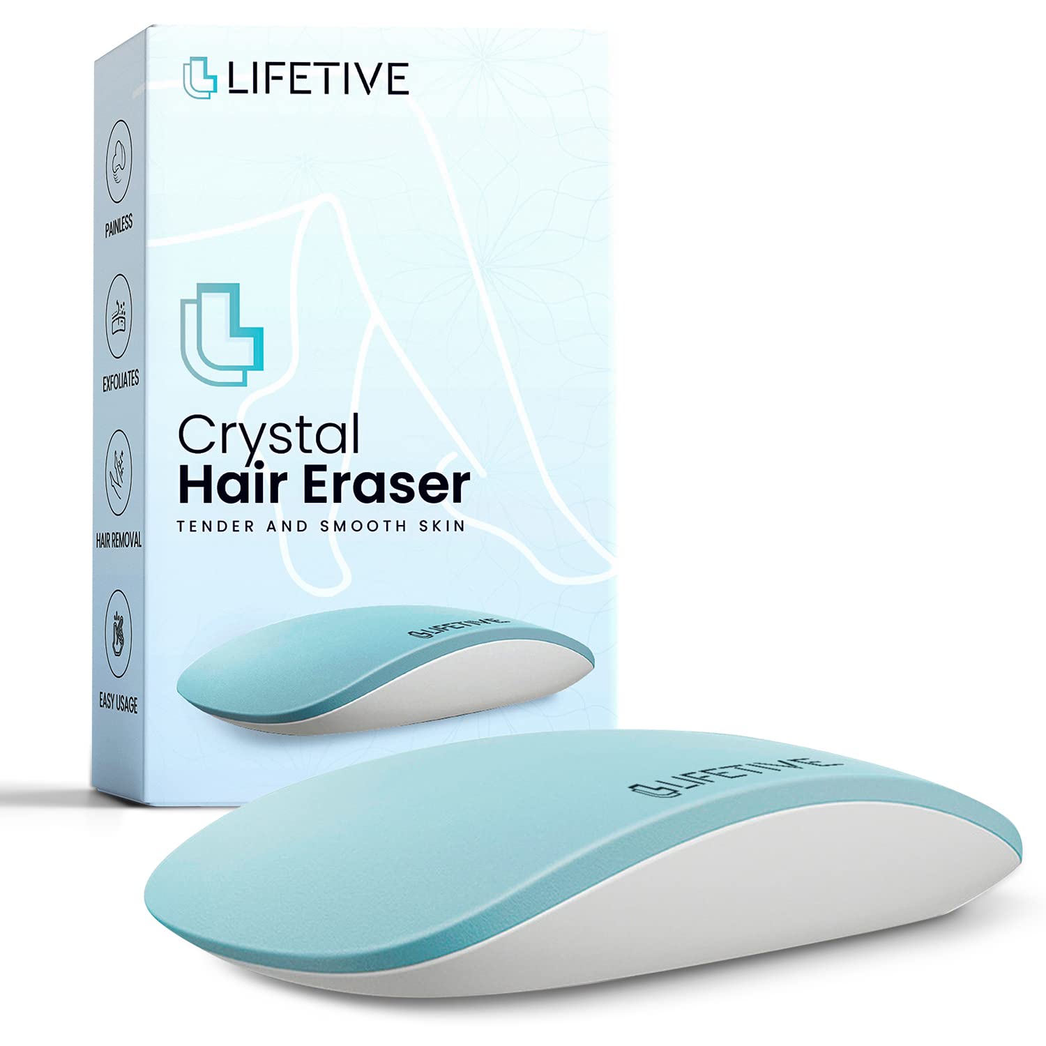 Amazon.com: LIFETIVE Crystal Hair Eraser for Women & Men, Painless Crystal Hair  Remover, Magic Hair Eraser, Painless & Smooth Hair Removal for Arms, Legs,  Body (Baby Blue) : Beauty & Personal Care