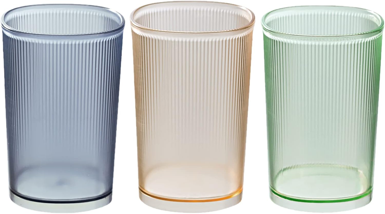 Zasjon Vaso Cepillo de Dientes, Juego de 3 Vaso de Dientes, Vasos de Enjuague Bucal de Baño, Taza Reutilizable Plástico Prueba de Rotura, Vasos de Agua Portátiles para Viaje Camping