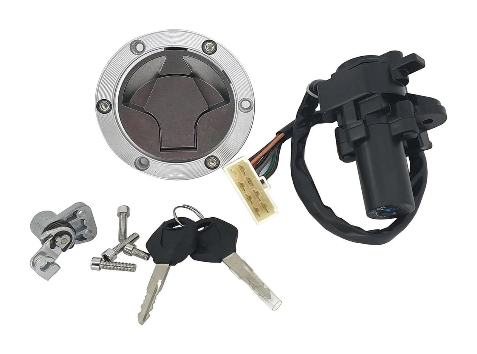 Cerradura De Encendido para Kawasaki para Ninja 250R para EX250J 2008-2012 Interruptor Arranque Accesorios Motocicleta Cerradura Encendido Combustible Juego Llaves