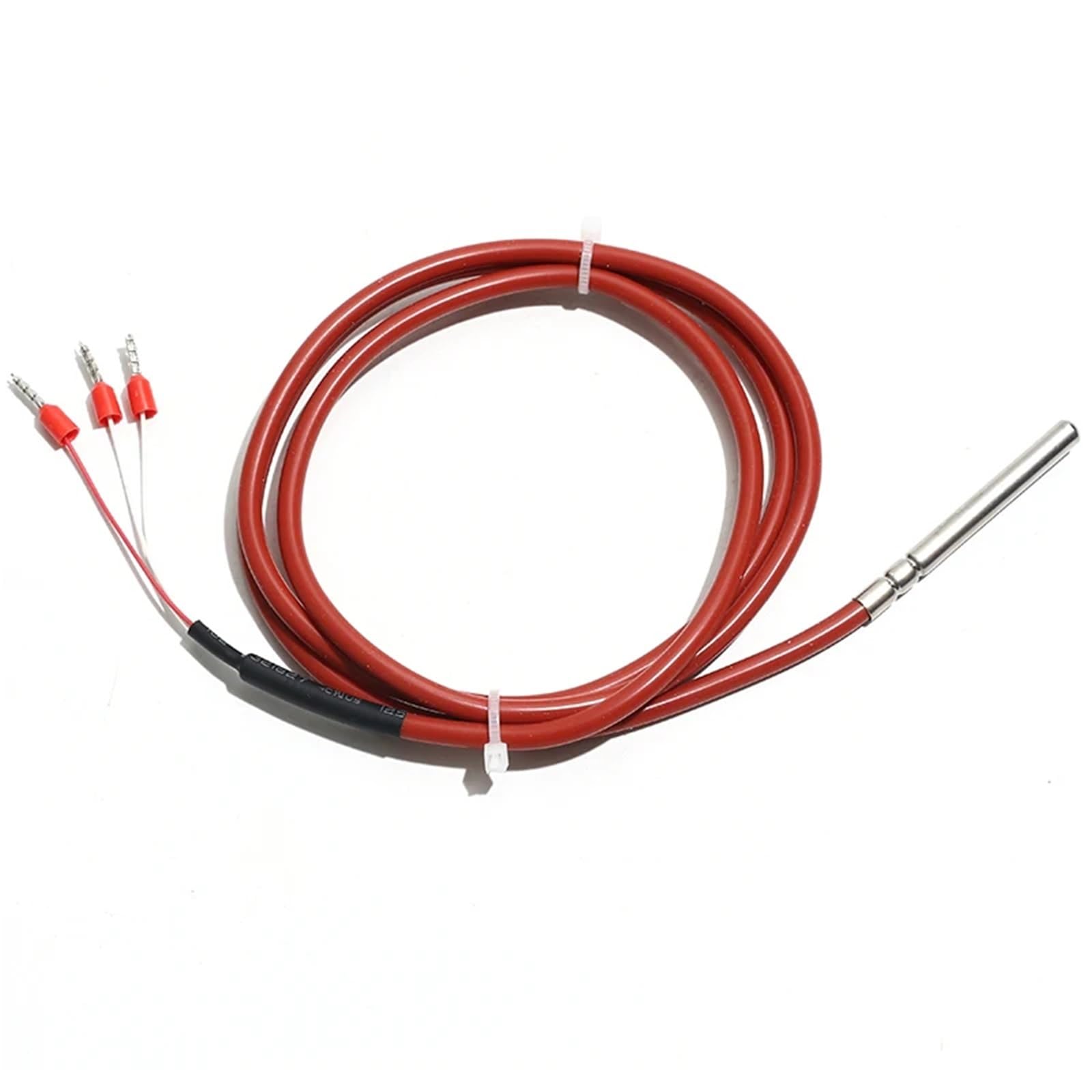 1 sensor de temperatura tipo PT1000 de 3 hilos, termopar, impermeable, con sonda de acero inoxidable y cable de 0,5 m a 10 m.(PT1000 6x60mm 10m)